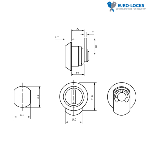 Zamek Euro-Locks 011 - krzywkowy - D135